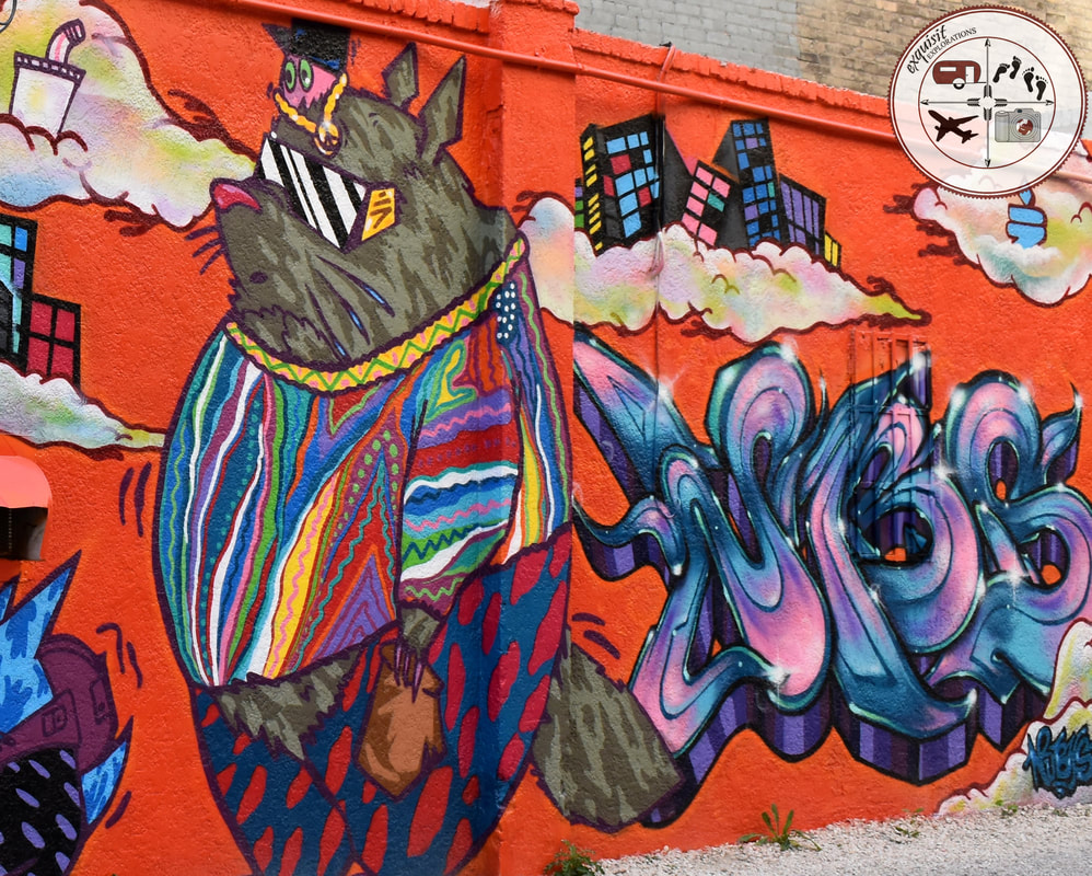 Street Art from Around the World, Winnipeg, Manitoba, Canada; exquisitEXPLORATIONS, colorful murals, unique graffiti