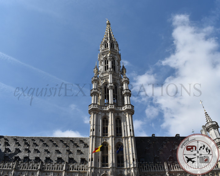 The Tower of the Town Hall, Grand Place, Brussels / Bruxelles; Belgium; Belgian Cities You Must Visit