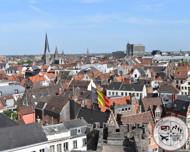 View from the Top of the Castle of the Counts, Gravensteen, Ghent / Gent, Belgium; Belgian Cities You Must Visit