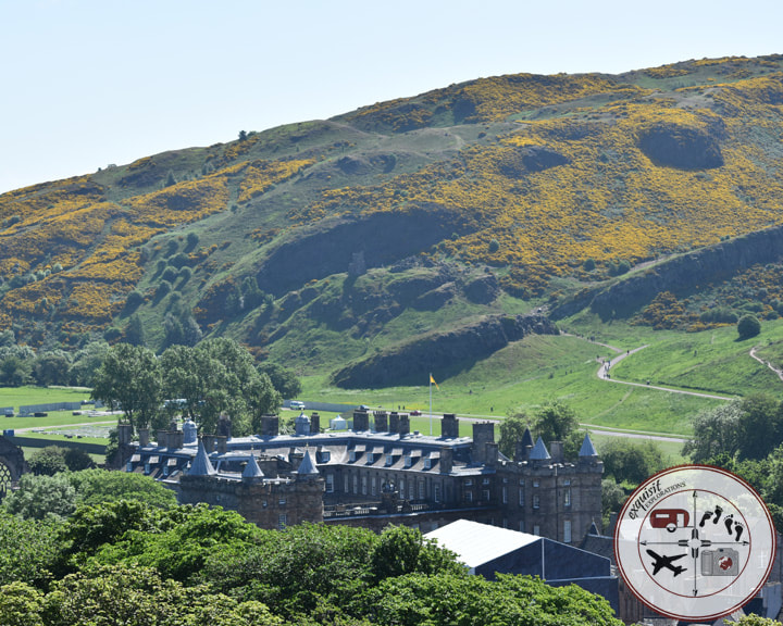 Holyrood Palace, as seen from the top of Calton Hill; Photos to Fuel Your Wanderlust by exquisitEXPLORATIONS Travel Blog; Travel Inspiration; Travel Motivation