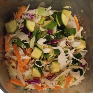 crockpot recipe, slow cooker recipe, vegetable soup, spicy veggie soup, zucchini, carrot, onion