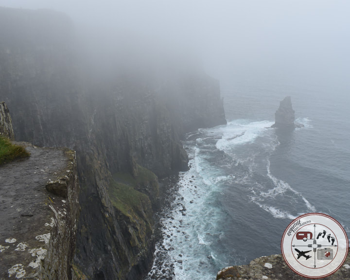 Fog rolling in over the Cliffs of Moher, travel photos, copyright exquisitEXPLORATIONS
