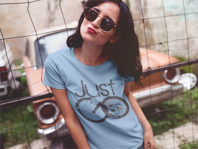 Just GO: Women's Crew Neck T-Shirt in Light Blue #wanderlust #wanderlustgear #hipsterclothing #clothesfortravelers