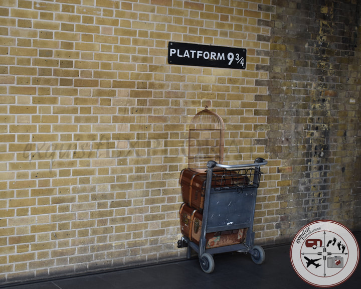 Platform 9 3/4, King's Cross, London; Harry Potter