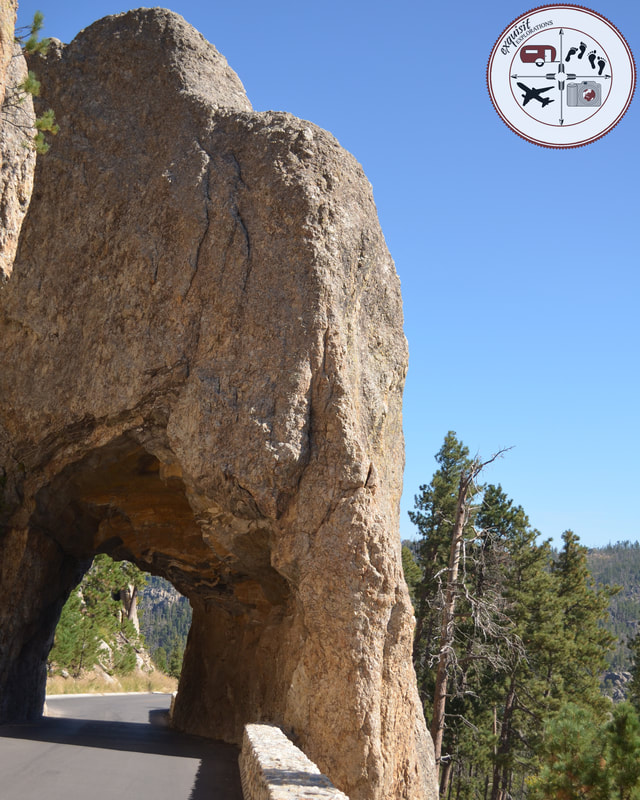 A short, narrow opening along Needles Highway in the Black Hills of South Dakota - travel photography