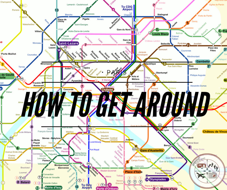 How to Get Around in Paris, 24 Hours in Paris, France, Travel Tips by exquisitEXPLORATIONS, Metro Map, Trains