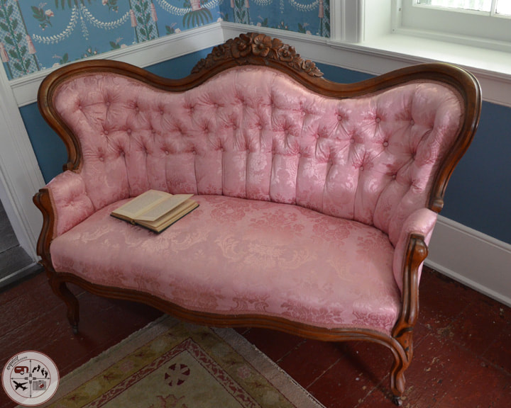 Pink Furniture #MeadvillePA #thingstodo #traveltips #BaldwinReynoldsHouse