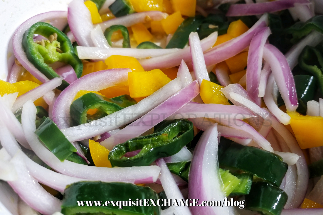 Triple Hatch Green Chili Shrimp Tacos; veggies; RV life; spicy taco recipe