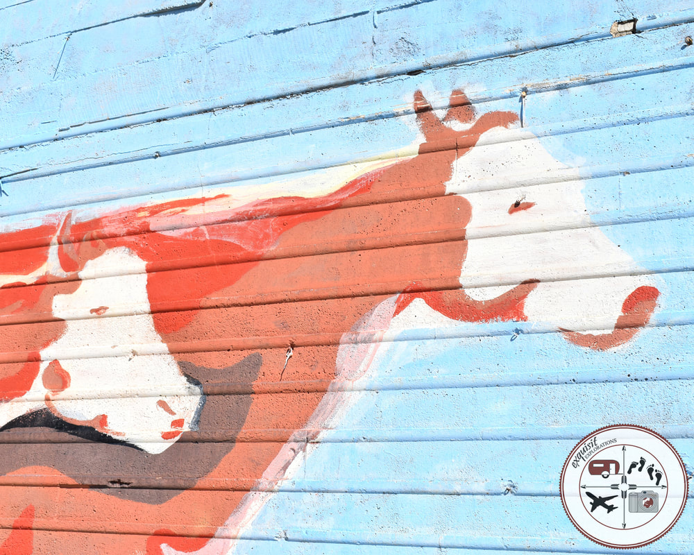 Street Art Around the World; Pinedale, WY; Cattle Crossing, Colorful Murals