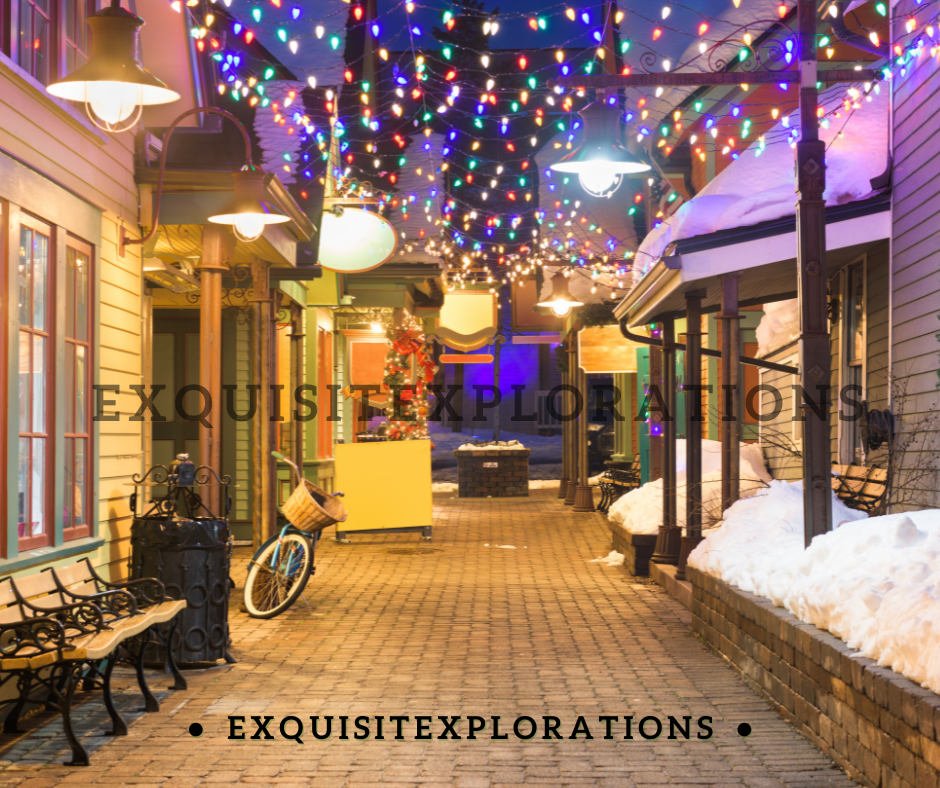 14 Best U.S. Destinations in December to Experience All the Holiday Magic by exquisitEXPLORATIONS Travel Blog; Breckenridge, CO