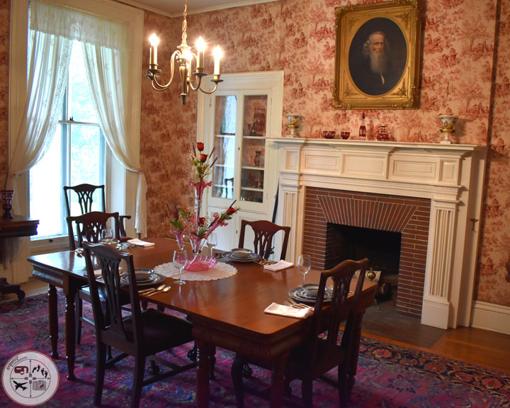 Dining Room at the Baldwin-Reynolds House #MeadvillePA #museum #oldhomes #historichouse