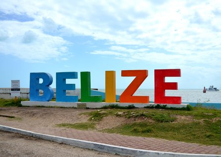 Belize City, Belize Sign, Belize City, Colorful Sign