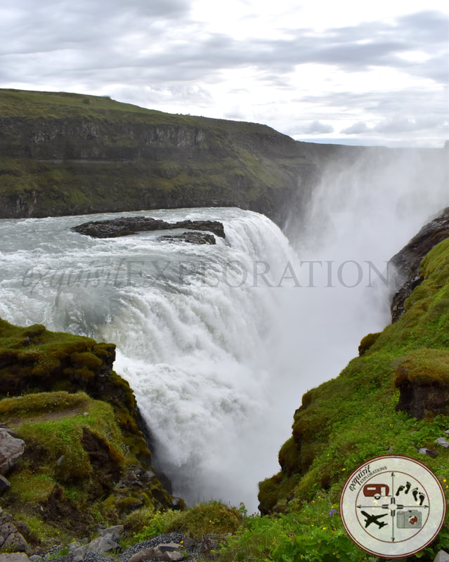 Gullfoss Waterfall on the Golden Circle in Iceland; Photos to Inspire You to Visit Iceland by exquisitEXPLORATIONS Travel Blog