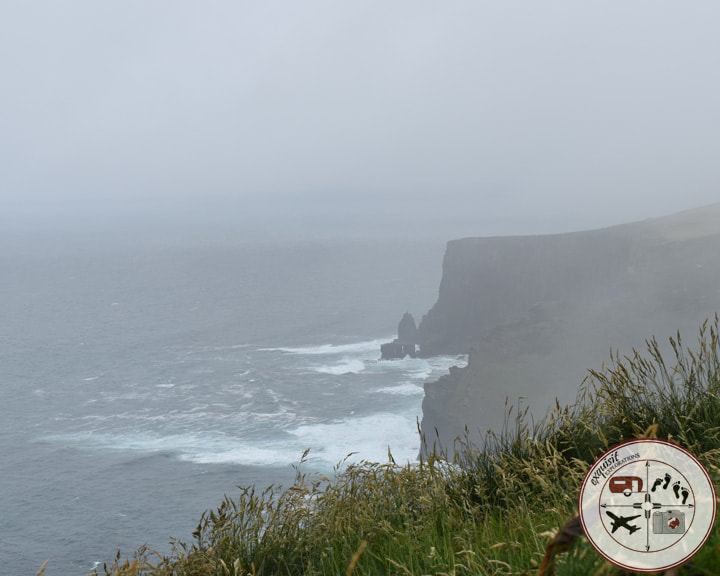 Fog rolling back over the Cliffs of Moher, travel photography, travel photos