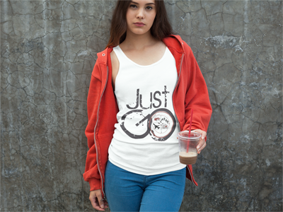 Just GO: Women's Tank Top in White #unisexclothing #womensclothing #travelgear #travelclothes