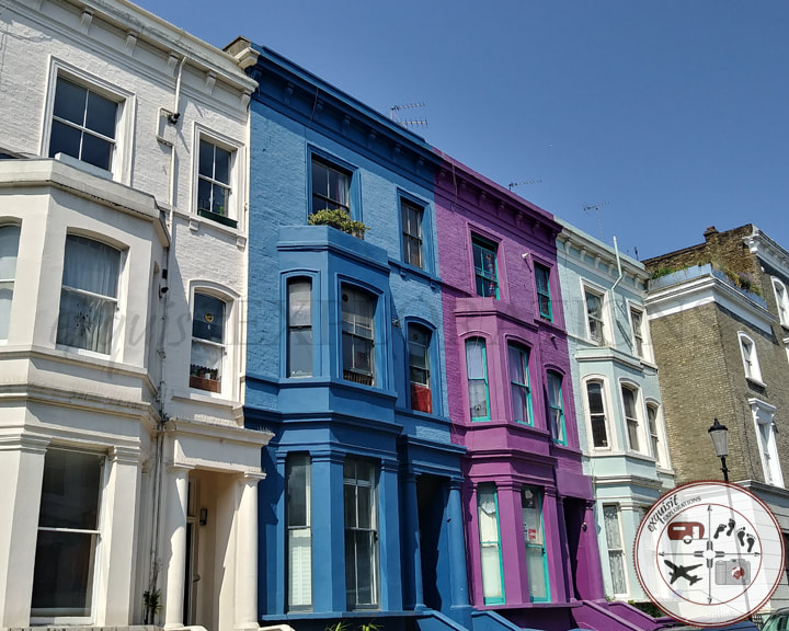 Colorful houses abound in Notting Hill; Instagram-worthy places in London; things to do in London