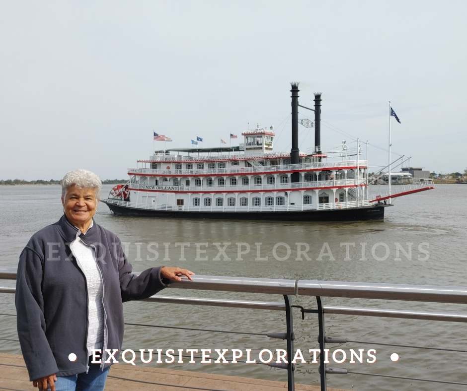 Things to Do in New Orleans With Kids by exquisitEXPLORATIONS Travel Blog; walk along the Mississippi River and see the riverboats and other vessels