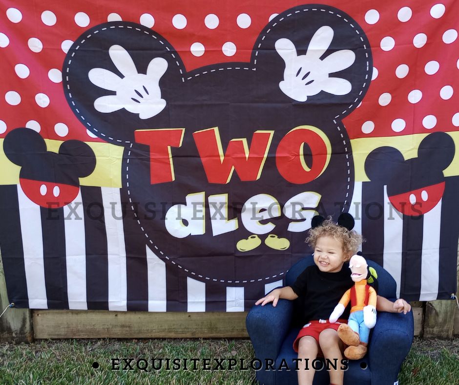 Emmett, the Birthday Boy with Goofy; Oh TWOdles Birthday Party; exquisitEXPLORATIONS Travel and Lifestyle Blog