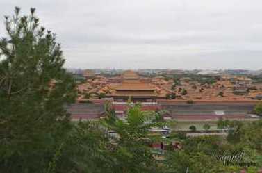 view, landscape, cityscape, Jingshan Park, Beijing, China, Forbidden City