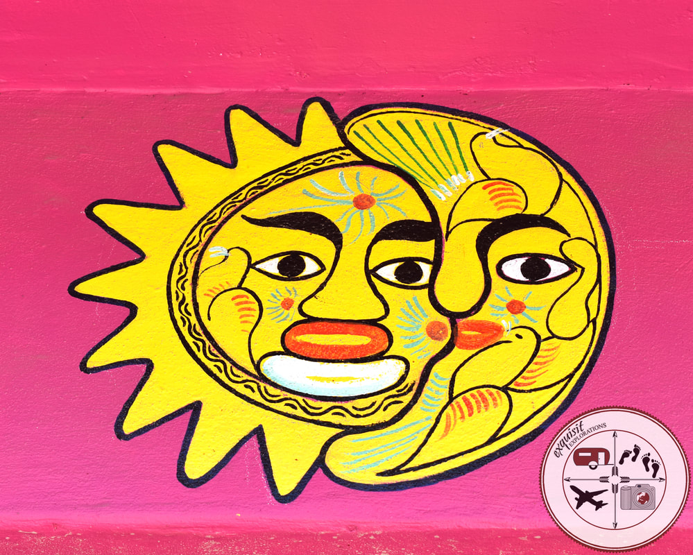Tijuana, Baja California, Mexico; Sun and Moon; Colorful Murals; Street Art Around the World; exquisitEXPLORATIONS